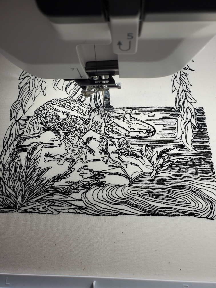 Gator-AcuSketch-oversized-embroidery-Jennifer-Wheatley-Wolf